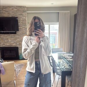 Women's White Fleece Jacket